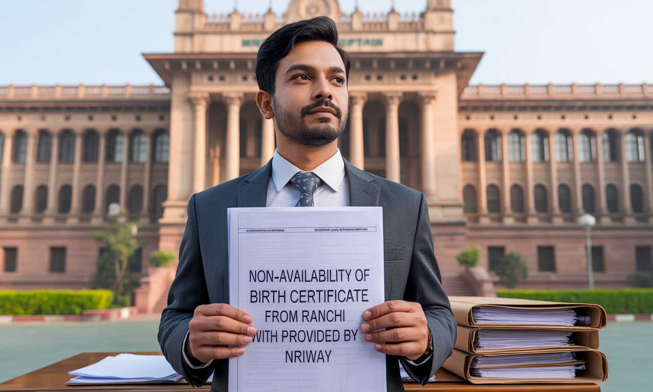 Non-Availability of birth certificate in Ranchi