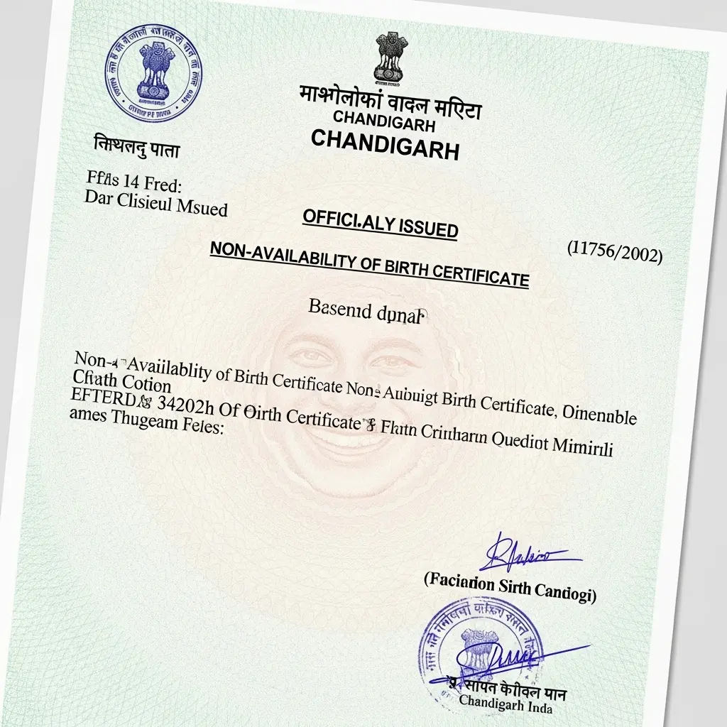 Non-availability of Birth Certificate- Chandigarh